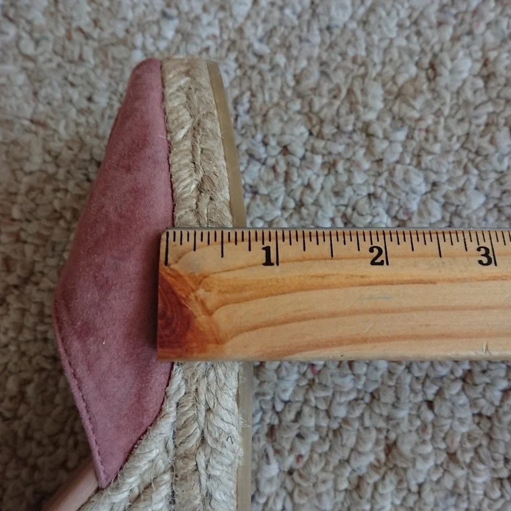 Anthropologie Gaimo Cielo mauve Pink suede Wedge Sandals size 6